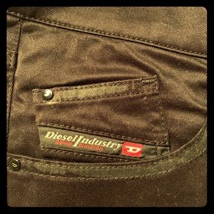 Diesel Black Jeans with Black Tuxedo Stripe (28)